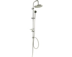 Differnz Proline doucheset – met grote stortdouche en losse handdouche – ABS – 20 x 20 x 150 cm – chroom