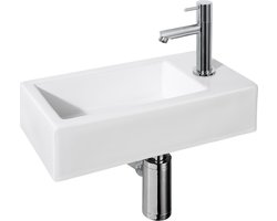 DIFFERNZ RAVO FONTEINSET KERAMIEK RECHT CHROOM