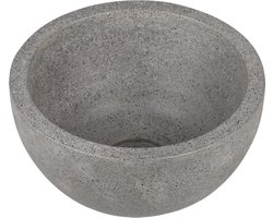 Differnz River waskom - 23x23x12cm - terrazzo grijs/fijn