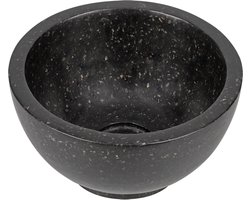 Differnz River waskom - 23x23x12cm - terrazzo zwart