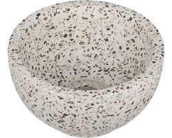 Differnz River waskom - 23x23x12cm - terrazzo zwart/wit