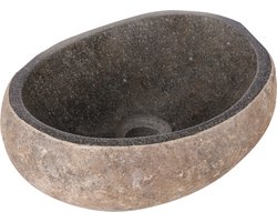 Differnz Riverstone Opbouw Waskom Lombok Natuursteen Beige En Grijs