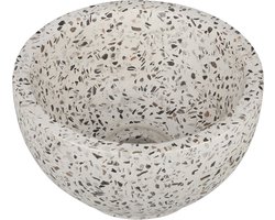 Differnz Ruz waskom - terrazzo - Ø 23 x 12 cm - zwart/wit