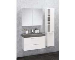 Differnz Somero Hoge kast Links/rechts hoogglans wit