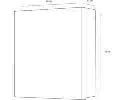 Differnz spiegelkast 50x46x15cm MDF Wit