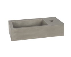 Differnz Toiletfontein Ethan – Beton – Kraangat Rechts – 38.5 x 18.5 x 9 cm – Wandmontage