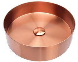 Differnz waskom 40x40x11cm RVS koper
