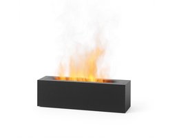 Diffuser - Aroma Difussers - Vlameffect - Zwart - Geurverspreider - Luchtbevochtiger - Aromatherapie - Led lamp - kleuren - Verstuiver etherische olie - Vernevelaar - 200ml Slaapkamer- Kantoormeubel