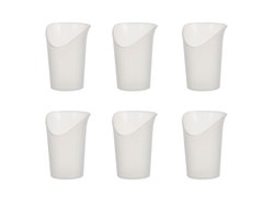 Difrax Oefenbeker - Drinkbeker - Transparant/Wit - 6 stuks