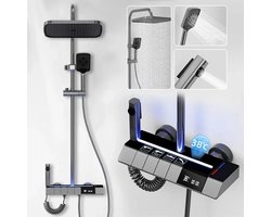 Digitaal Douchesysteem - Regendouche - Thermostaatdouche - 3 douchekoppen - Digitaal Display