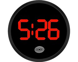Digitale autoklok geschikt voor op het dashboard, autoklok, LED-tijdweergave, touchscreen autoklok, kan op het dashboard worden geplakt met zwarte en rode verlichting.