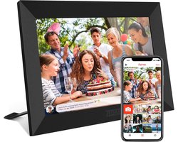 Digitale fotolijst met WiFi en Frameo App – Fotokader - 10.1 inch – HD+ -IPS Display – Zwart - Micro SD - Touchscreen - Zedar F600