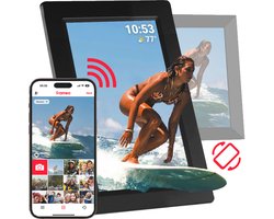 Digitale Fotolijst met WiFi - Frameo App - 10.1 Inch HD - Fotolijsten met Touchscreen - Foto's en Video's - Fotokader - Digitaal Fotolijstje - Digital Photo Frame - Fotolijsten Collage - Cadeaus voor Hem - Zwart - Silvergear