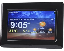 Digitale Kalenderklok met Groot Display voor Ouderen - Dag en Datum Weergave, Afstandsbediening