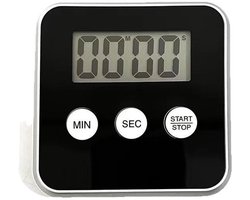 Digitale Kookwekker -Digitale Timer - Kookwekker Inclusief - Magnetisch - Inclusief Standaard -Zwart -LOUZIR