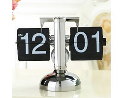 Digitale mechanische retro-klok met bladeren, ingebouwd tandwielaandrijving, tafelklok, decoratie voor thuis en op kantoor, retro-klok met bladeren