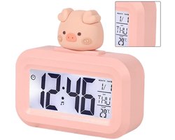 Digitale wekker met datum, temperatuur en dag van de week