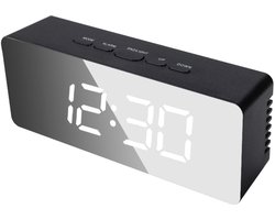 Digitale Wekker - Slaapkamer - Klok - Alarmklok - Energiezuinig - Zwart
