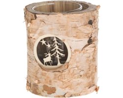 Dijk Natural Collections Berken Kaarsenhouder Natural 11x11x12cm