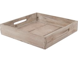 Dijk Natural Collections dienblad hout bruin 26x26 cm