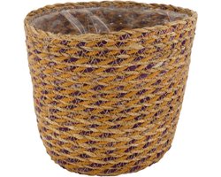 Dijk Natural Collections Mand zeegras met plastic binnenzijde Ø18x16cm Multi