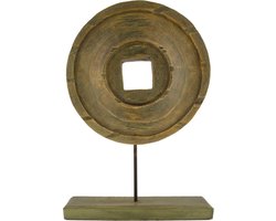 Dijk Natural Collections - Statue ornament albizia wood 38x6x54cm - Groen