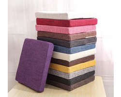 Dik Vierkant Stoelkussen Binnen Buiten - Comfortabel & Wasbaar Zitkussen voor Tuin, Eetkamer of Terras