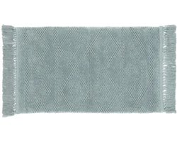 Dikke Badmat met franjes extra zacht Anti-slip douchemat saliegroen