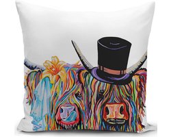Dikke en Duurzame Tuinkussenhoezen voor Buiten - Set van 4 Decoratieve Kussens voor Sofa en Bank