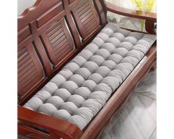 Dikke Zitkussen voor Houten en Metalen Banken - 48x150cm - Grijs