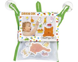 Dikkie Dik badspeelgoed badfiguren, educatief speelgoed in opbergnetje - peuter kleuter speelgoed - Bambolino Toys - Vanaf 10 maanden