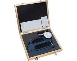 Dikte Meter - Meetinstrument - Precisie Metingen - Wit Stalen Meetkop - 0-10x120mm - Zilver
