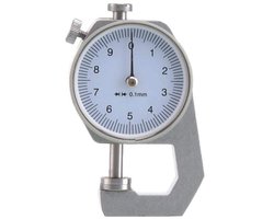 Diktemeter, Draagbare Diktetestmeter 0,01 mm Nauwkeurigheid voor Papier, Leer, Metaalblad Diktemeetinstrument