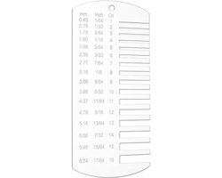 Diktemeter Hoogwaardig Acryl - Maatinspectiegereedschap - Dikte Meten - Decoraties - Sleutelhangers - Afmetingen 152 x 75 mm - Meetlat