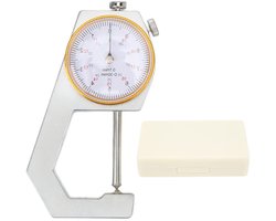 Diktemeter Metaal - Meetinstrument Wanddikte - Precisie Metingen - Metalen Platen - 0-30 mm - Zilver