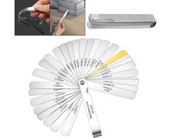 Diktemeter voor het meten van breedte en dikte met inklapbare voelermes en dubbele meting