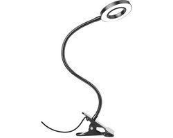 Dimbare Bureaulamp met Clip, 10 Helderheidsniveaus en 3 Lichtmodi - Flexibel ontwerp voor Lezen, Studie en Hobby's