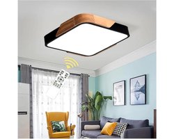 Dimbare Houten Plafondlamp 24W - Montage voor Woonkamer Slaapkamer - Modern Design - 30 x 5 cm