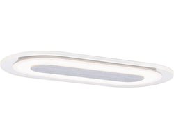 Dimbare LED inbouwlamp ovaal rond 8 Watt - Aluminium satijn, 3000K, set van 1