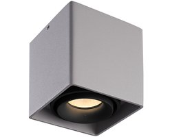 Dimbare LED Opbouwspot plafond Esto Grijs/Zwart kantelbaar 5W 2700K