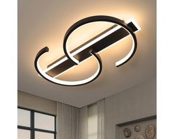 Dimbare LED Plafondlamp met Afstandsbediening - Moderne 2-Rings Cirkelverlichting voor Woonkamer en Slaapkamer