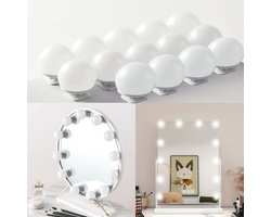 Dimbare LED Spiegelverlichting voor Kaptafel - 10 Lampen Hollywood Lichtset