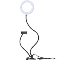 Dimbare LED-tafellamp met Telefoonhouder en Zwanenhals voor Perfecte Verlichting