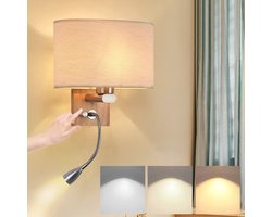 Dimbare LED Wandlamp met Verstelbare Zwanenhals voor Slaapkamer, Woonkamer en Eetkamer
