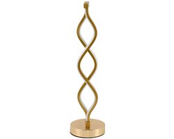 Dimbare Spiraal Tafellamp met Touch Control – 3-Kleuren LED – Modern - Goud - Bedlampje – Sfeerverlichting voor Woonkamer & Slaapkamer