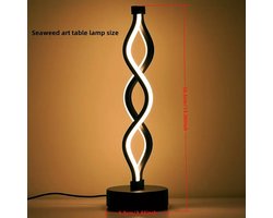 Dimbare touch control tafellamp spiraalvormig moderne bedlampje met 3 kleuren ledlampen kleine zwarte decoratieve lamp voor thuis woonkamer
