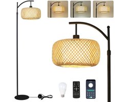 Dimbare vloerlamp voor woonkamer met afstandsbediening en app-besturing