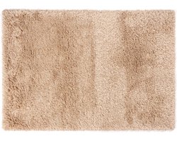 Dime 12 - Luxe Hoogpolig vloerkleed in Beige / Zand