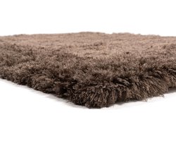 Dime 23- Luxe hoogpolig vloerkleed in Chocolate Grey
