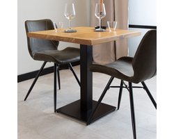 Dimehouse Bistrotafel Mangohout Vierkant 60 x 60 x 73 cm - Hout - Industrieel - Vierkant